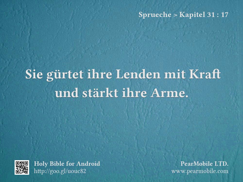 Sprueche, Kapitel 31:17